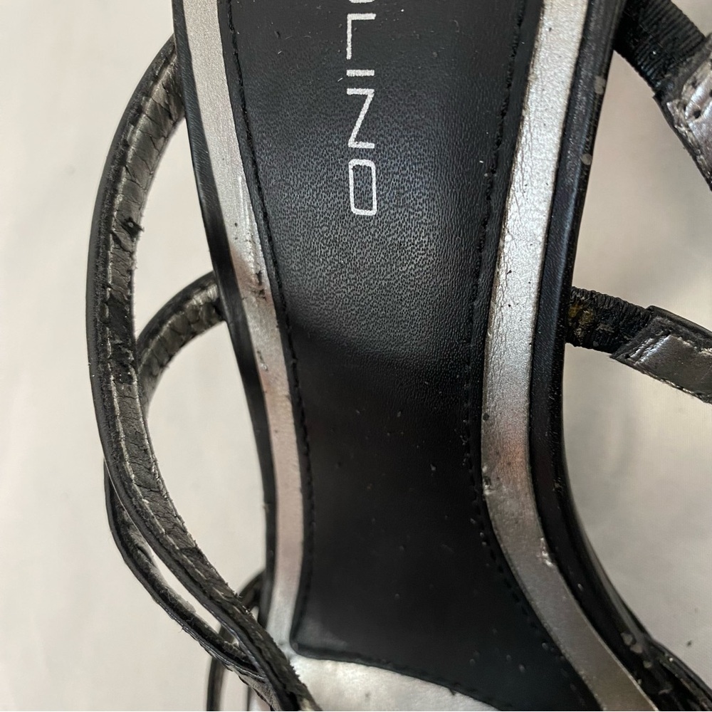 Bandolino Black Strappy Beaded Heels Size 10 M New With Defect - Picture 15 of 16